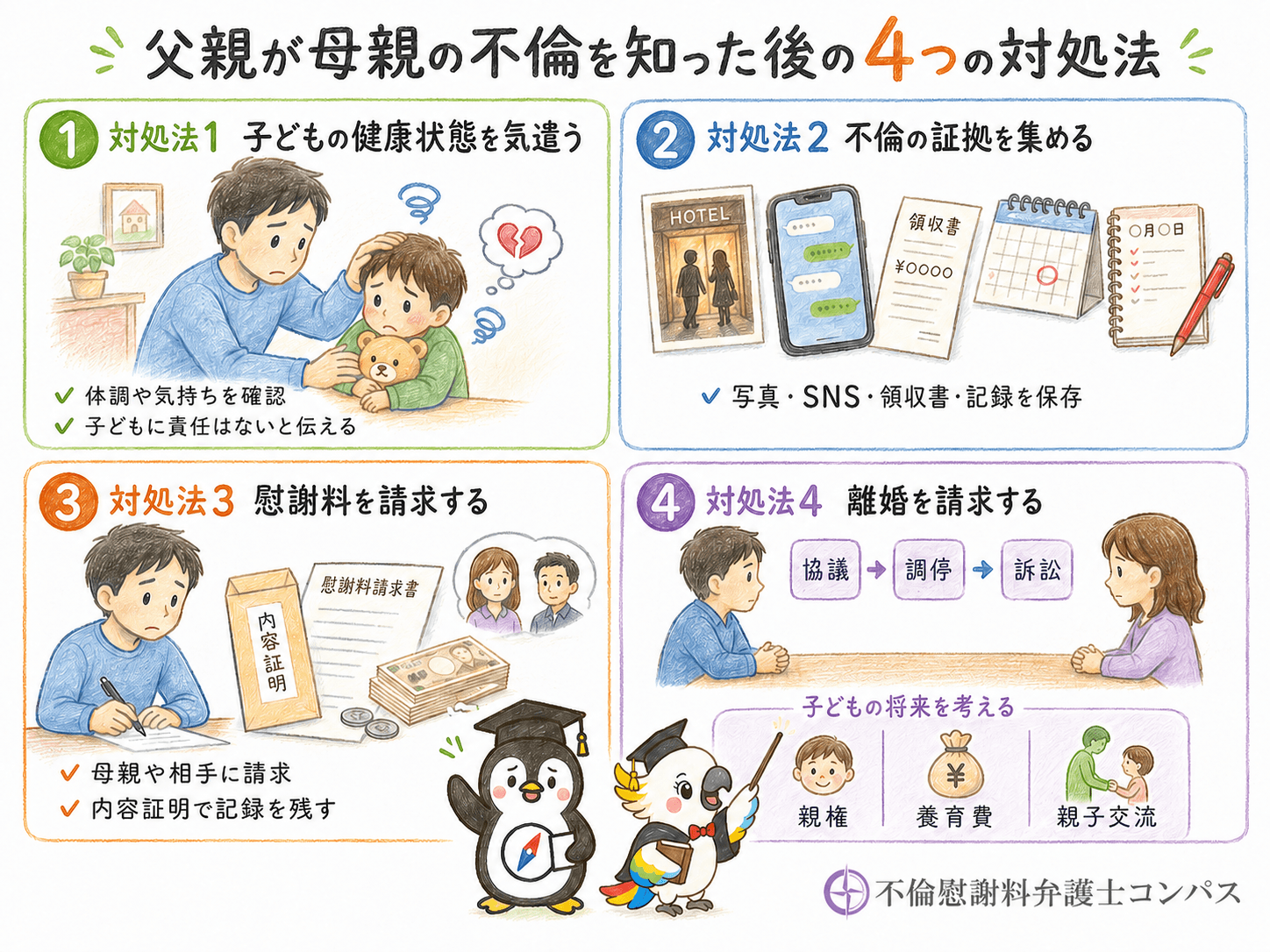７章　【父親】父親が母親の不倫を知った時の対処法４つ